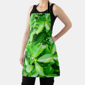 Groene rubberen boombladeren, volledig afgedrukt S Schort (Insitu)