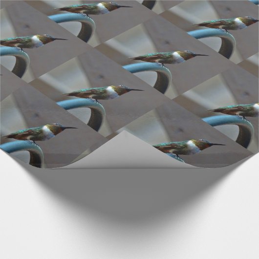 Groene Ruby kleine Hummingbird Cadeaupapier (Hoek)