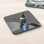 Groene Ruby kleine Hummingbird Drankjes Onderzetter (Linkerzijde)