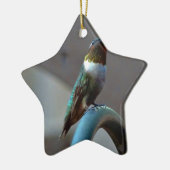 Groene Ruby kleine Hummingbird Keramisch Ornament (Links)