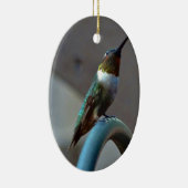 Groene Ruby kleine Hummingbird Keramisch Ornament (Rechts)