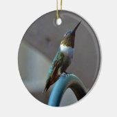 Groene Ruby kleine Hummingbird Keramisch Ornament (Links)