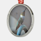 Groene Ruby kleine Hummingbird Metalen Ornament (Links)