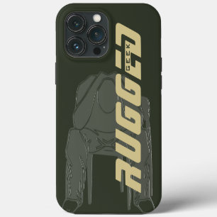 Groene Rugged Geek Man Holding Head Man voor den Case-Mate iPhone Case