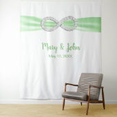 Groene Ruglbon Diamond Infinity Wedding Backdrop Wandkleed (In situ)