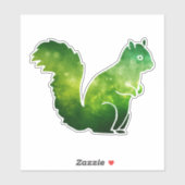 Groene Ruimte Eekhoorn Sticker (Vel)