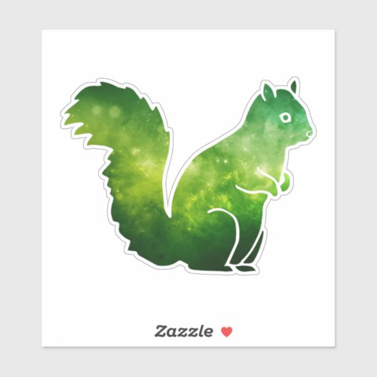 Groene Ruimte Eekhoorn Sticker (Vel)