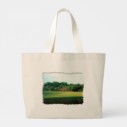 groene ruimte grote tote bag (Achterkant)