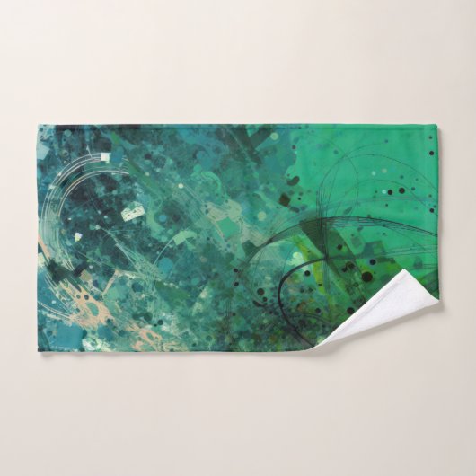 Groene ruis Abstract Bad Handdoek (Handdoek)