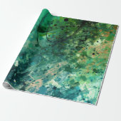 Groene ruis Abstract Cadeaupapier (Uitgerold)
