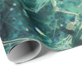 Groene ruis Abstract Cadeaupapier (Rol Hoek)