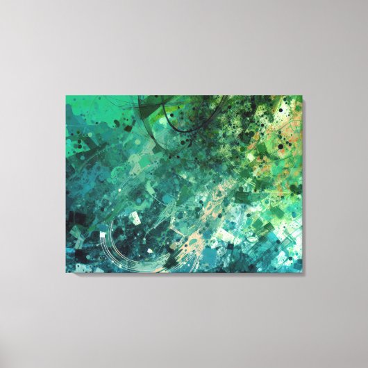 Groene ruis Abstract Canvas Afdruk (Voorkant)