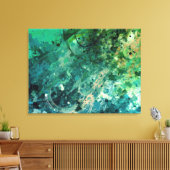 Groene ruis Abstract Canvas Afdruk (Insitu (Woonkamer))