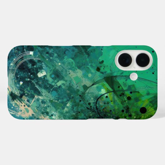 Groene ruis Abstract Case-Mate iPhone Case (Achterkant (horizontaal))