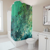 Groene ruis Abstract Douchegordijn (In situ)