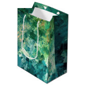 Groene ruis Abstract Medium Cadeauzakje (Voorkant Gekanteld)