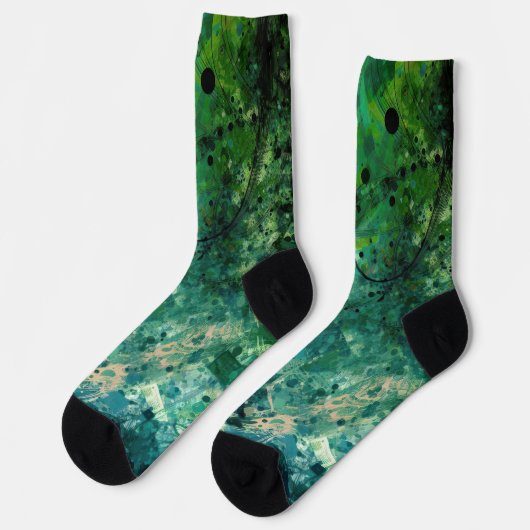 Groene ruis Abstract Sokken (Links)