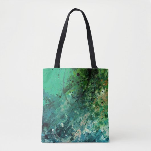 Groene ruis Abstract Tote Bag (Voorkant)