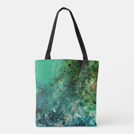 Groene ruis Abstract Tote Bag (Achterkant)