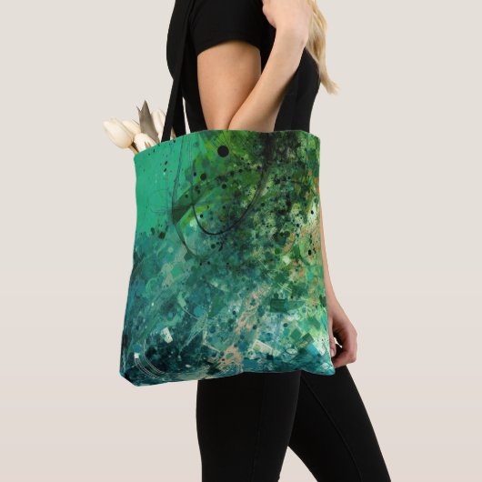 Groene ruis Abstract Tote Bag (Dichtbij)