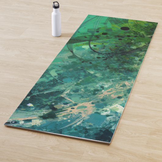 Groene Ruis Abstract Yogamat (In situ)