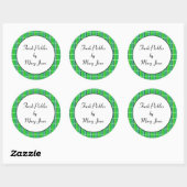 Groene ruit aangepaste inmaaksticker ronde sticker (Vel)