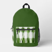 Groene ruit bedrukte rugzak (Voorkant)