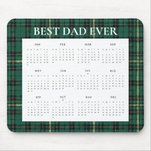 Groene ruit Beste papa ooit 2027 kalender Muismat
