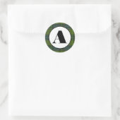 Groene ruit - cirkelsticker ronde sticker (Tas)