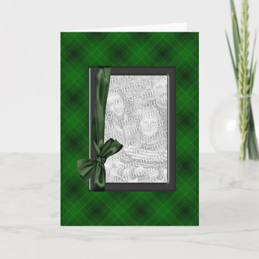 Groene ruit foto frame kaart (Voorkant)