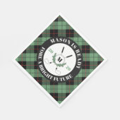Groene ruit golf thema afstuderen servet (Hoek)