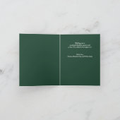 Groene ruit kerst wenskaart, gevouwen holida kaart (Binnen)