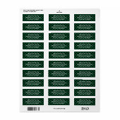 Groene ruit kerstadreslabels - Personaliseer Etiket (Full Sheet)