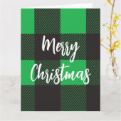 Groene ruit Kerstmis Kaart (Gele Bloem)