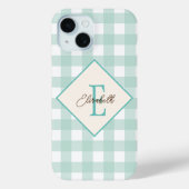 Groene ruit, monogram Case-Mate iPhone case (Achterkant)