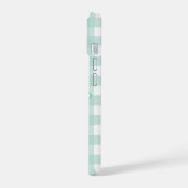Groene ruit, monogram iPhone 15 case (Linkerkant)