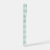 Groene ruit, monogram iPhone 15 case (Rechterkant)