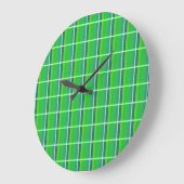 Groene ruit retro wandklok (Hoek)