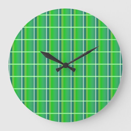 Groene ruit retro wandklok (Voorkant)