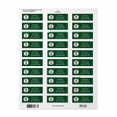 Groene ruit rustieke kader vakantie adreslabels etiket (Full Sheet)