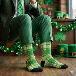 Groene ruit St. Patrick's Day Sokken