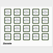 Groene ruit - vierkante sticker (Vel)