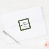 Groene ruit - vierkante sticker (Envelop)