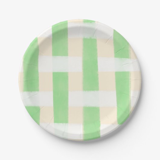 Groene ruit zomer papieren bordje (Voorkant)