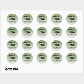 Groene ruit zweeft ogen | make-up kunstenaar ronde sticker (Vel)