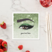 Groene ruit zweeft ogen | make-up kunstenaar servetten (Insitu)