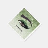 Groene ruit zweeft ogen | make-up kunstenaar servetten (Hoek)