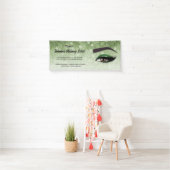 Groene ruit zweeft ogen | make-up kunstenaar spandoek (Insitu)