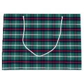 Groene ruitencadeauzak groot cadeauzakje (Voorkant)