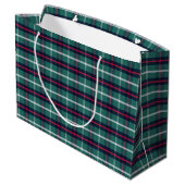 Groene ruitencadeauzak groot cadeauzakje (Achterkant Gekanteld)